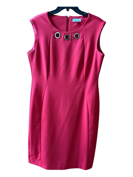 Calvin Klein Dresses & Skirts - Calvin Klein Red Sleeveless Sheath Dress w/ Grommet Accents – Size 12
